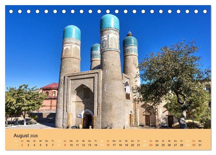 Produktbild: Uzbekistan - m&auml;rchenhafte Seidenstra&szlig;e (Tischkalender 2026 DIN A5 quer), CALVENDO Monatskalender