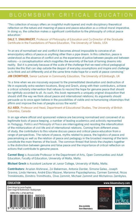 Produktbild: Pedagogy, Politics and Philosophy of Peace