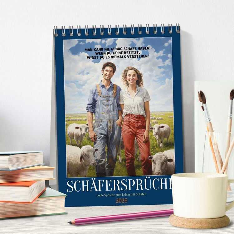Produktbild: Sch&auml;ferspr&uuml;che (Tischkalender 2026 DIN A5 hoch), CALVENDO Monatskalender