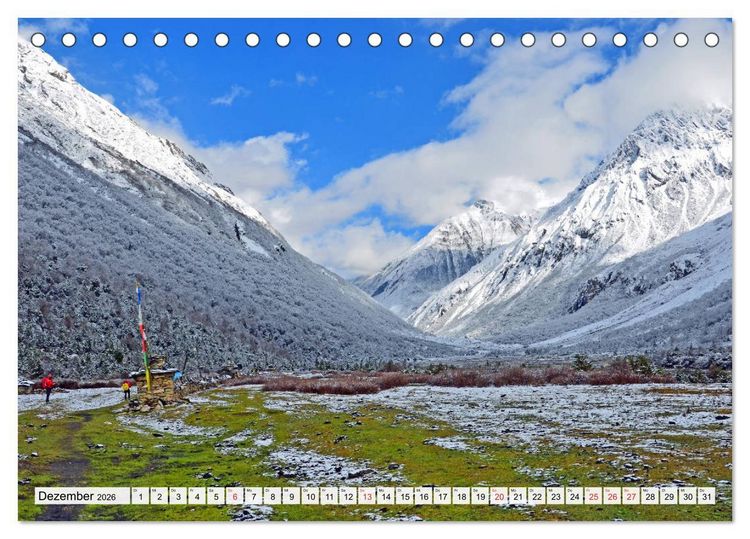 Produktbild: NEPAL, die Umrundung des Manaslu (Tischkalender 2026 DIN A5 quer), CALVENDO Monatskalender