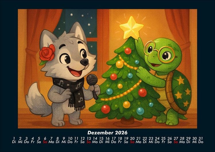 Produktbild: Rose & Taz - Reise um die Welt 2026 Fotokalender DIN A4