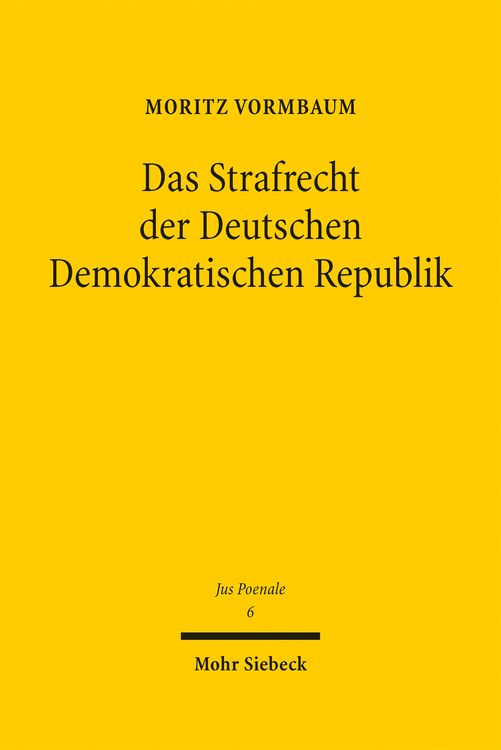 Produktbild: Das Strafrecht der Deutschen Demokratischen Republik