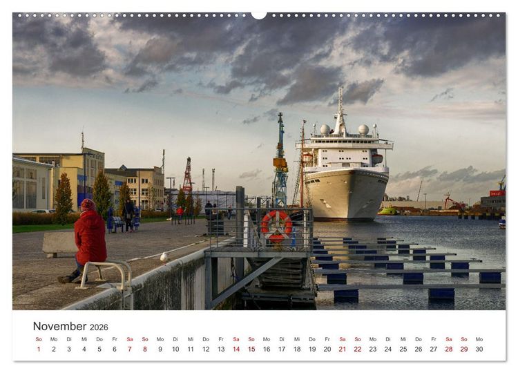 Produktbild: Unser sch&ouml;nes Wismar (hochwertiger Premium Wandkalender 2026 DIN A2 quer), Kunstdruck in Hochglanz
