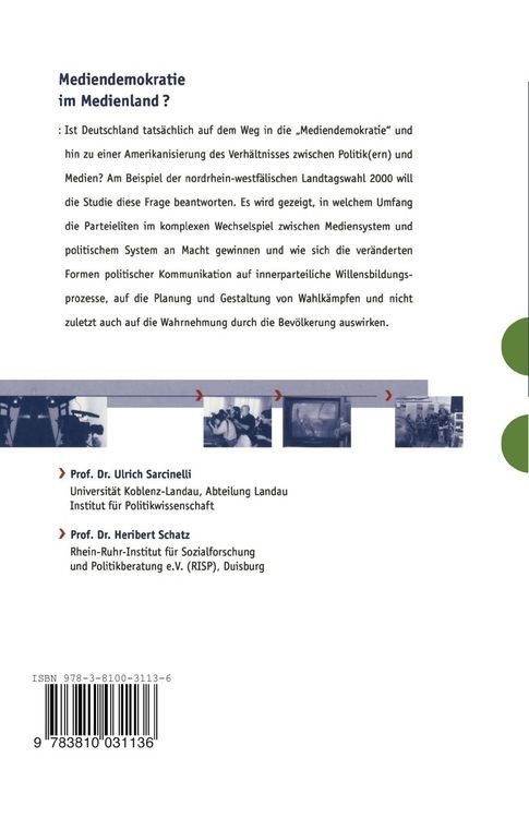 Produktbild: Mediendemokratie im Medienland