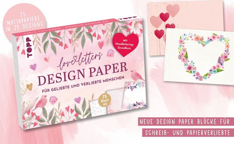 Produktbild: Design Paper Love Letters A5