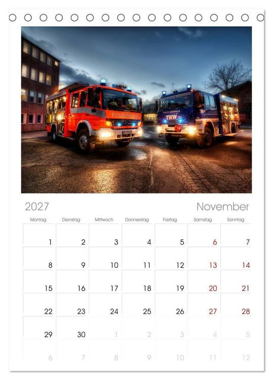 Produktbild: Tischplaner 2027 - Feuerwehr und Rettungsdienst (A5 Tischkalender zum Aufstellen) CALVENDO