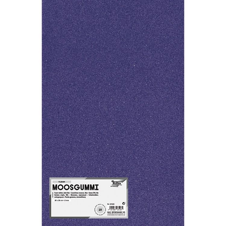 Produktbild: folia Moosgummi flieder 20x29cm 10 Blatt