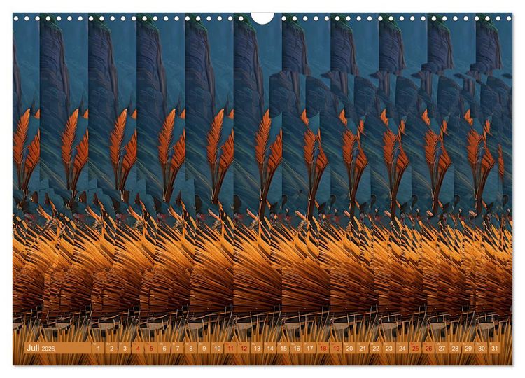 Produktbild: Magische Bilder - fantastische Stereogramme (Wandkalender 2026 DIN A3 quer), CALVENDO Monatskalender