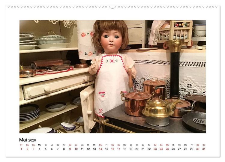 Produktbild: Altes Puppengeschirr (Wandkalender 2026 DIN A2 quer), CALVENDO Monatskalender