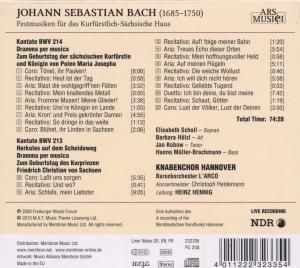 Produktbild: Knabenchor Hannover/Hennig/BO L'Arco: Bach: Kantaten BWV 213