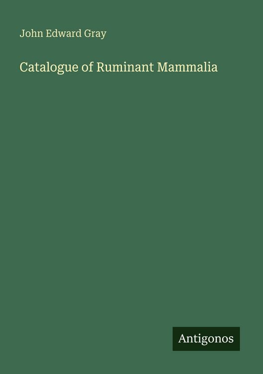 Produktbild: Catalogue of Ruminant Mammalia