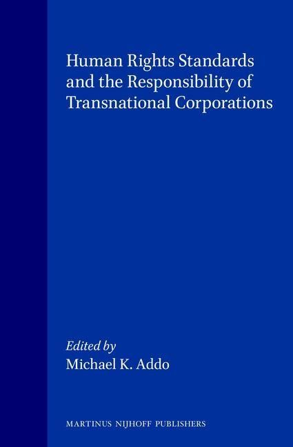 Produktbild: Human Rights Standards and the Responsibility of Transnational Corporations
