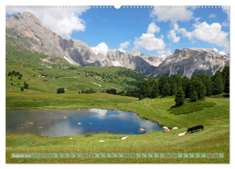 Produktbild: Bergseen zum Tr&auml;umen (hochwertiger Premium Wandkalender 2026 DIN A2 quer), Kunstdruck in Hochglanz