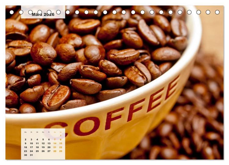 Produktbild: KAFFEE 2026 (Tischkalender 2026 DIN A5 quer), CALVENDO Monatskalender