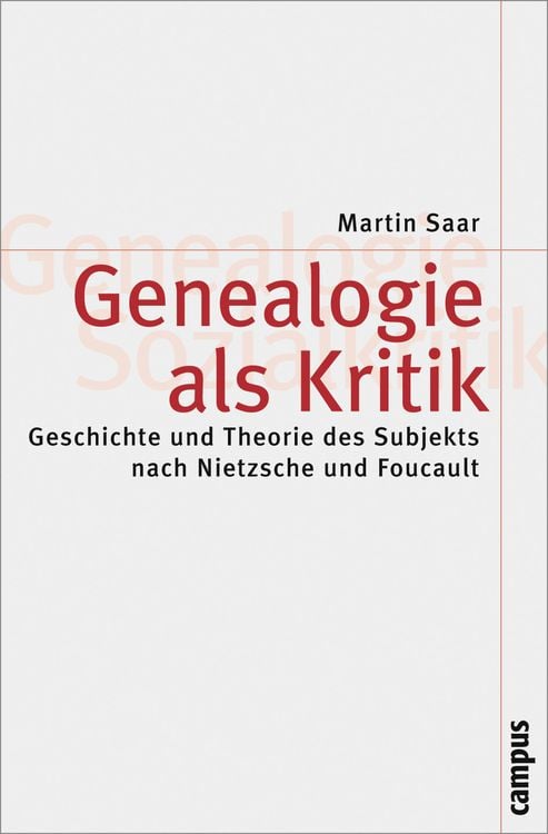 Produktbild: Genealogie als Kritik