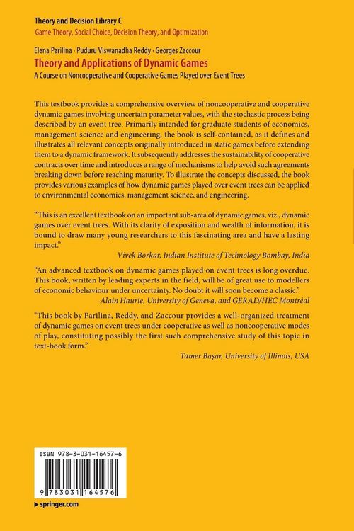 Produktbild: Theory and Applications of Dynamic Games