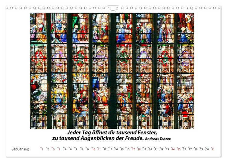 Produktbild: Fenster Gedanken (Wandkalender 2026 DIN A3 quer), CALVENDO Monatskalender