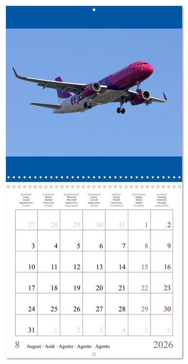 Produktbild: Gayde, F: Airplanes in the blue sky (Wall Calendar 2026 12 &times;