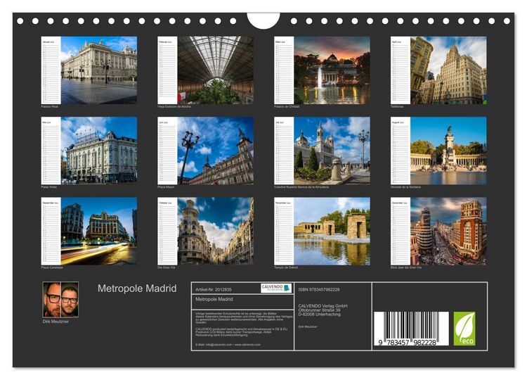 Produktbild: Metropole Madrid (Wandkalender 2026 DIN A4 quer), CALVENDO Monatskalender