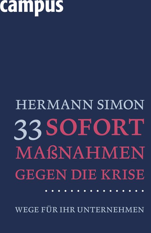Produktbild: 33 Sofortma&szlig;nahmen gegen die Krise