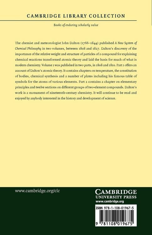 Produktbild: A New System of Chemical Philosophy