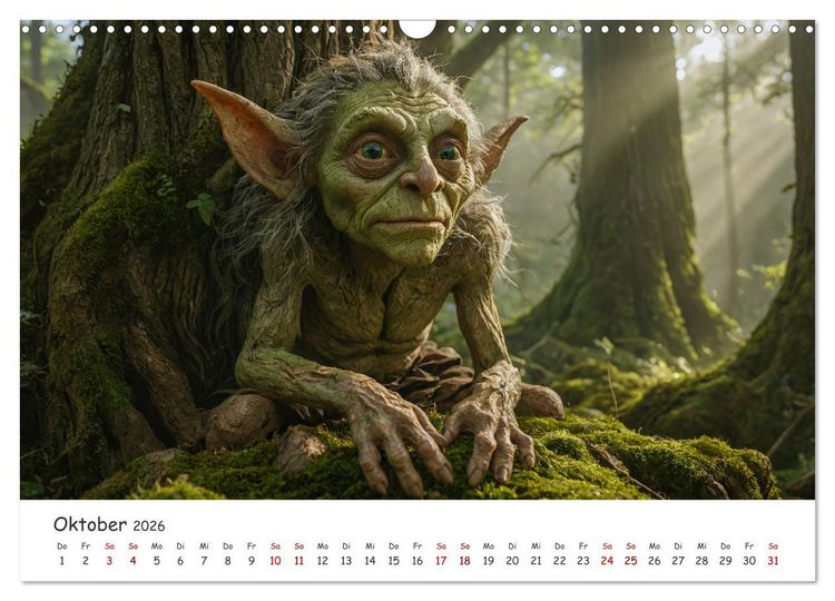 Produktbild: Keltische Legenden - Die kleinen Wesen der Natur (Wandkalender 2026 DIN A3 quer), CALVENDO Monatskalender