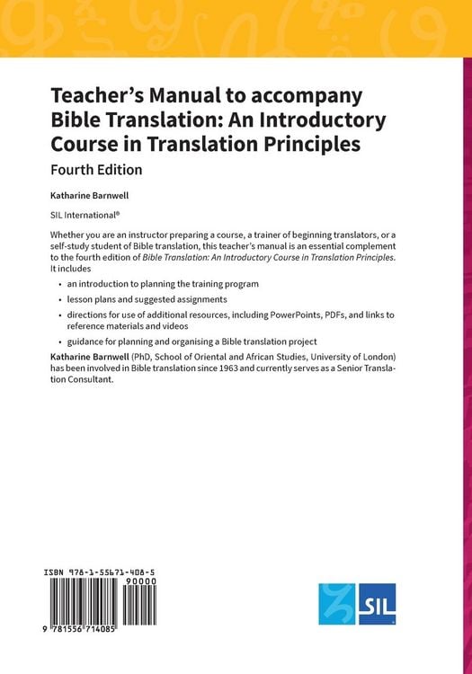 Produktbild: Teacher's Manual to accompany Bible Translation