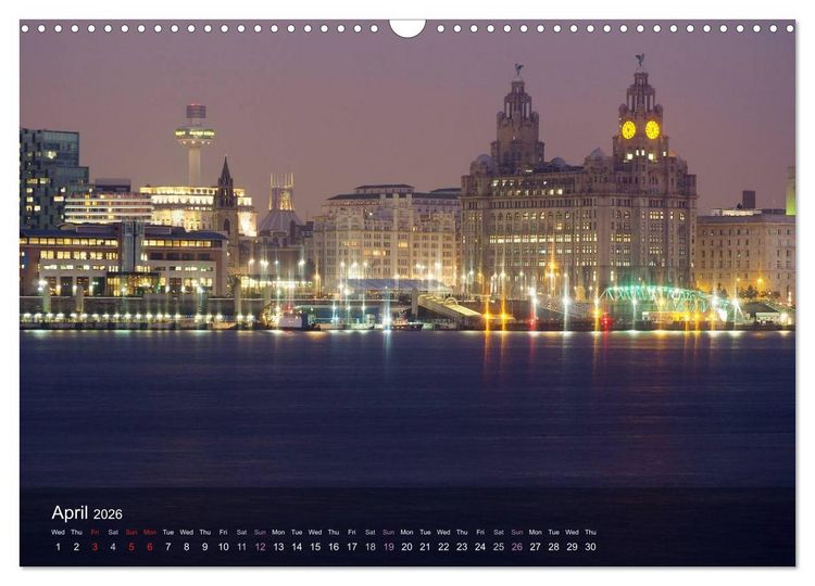 Produktbild: Liverpool - Water and Light (Wall Calendar 2026 DIN A3 landscape), CALVENDO 12 Month Wall Calendar