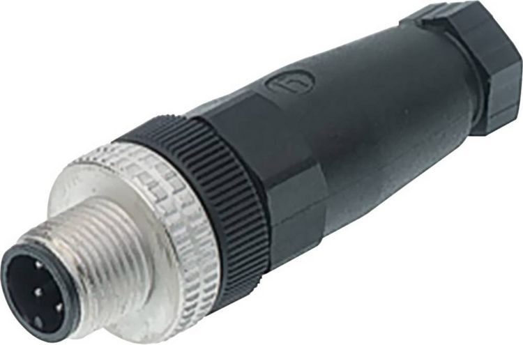 Produktbild: Hirschmann 933 098-100-1 Sensor-/Aktor-Steckverbinder, unkonfektioniert M12 Stecker, gerade Polzahl Sensoren: 4 1 St.