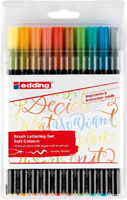 Produktbild: Edding Filzstifte Brush Lettering 10er Set