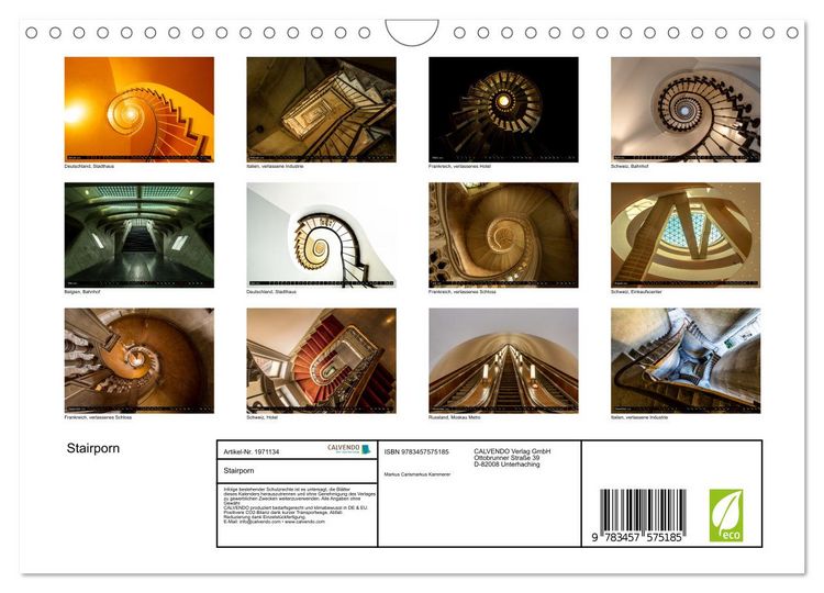 Produktbild: Stairporn (Wandkalender 2026 DIN A4 quer), CALVENDO Monatskalender