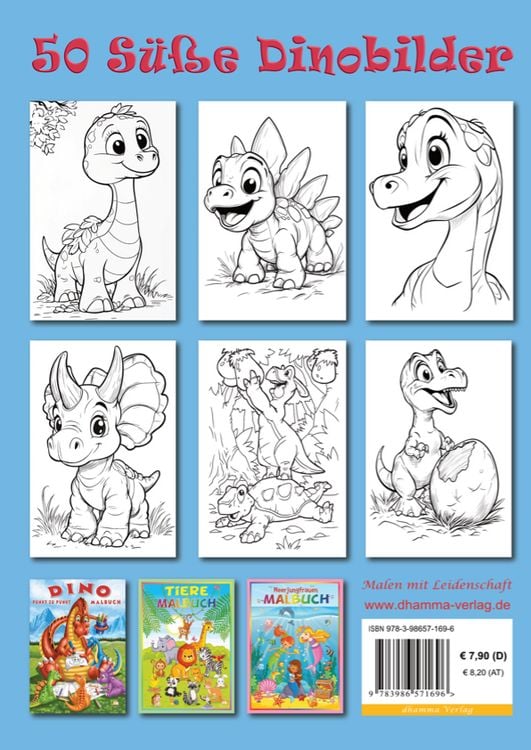 Produktbild: Dino Malbuch ab 4 Jahren
