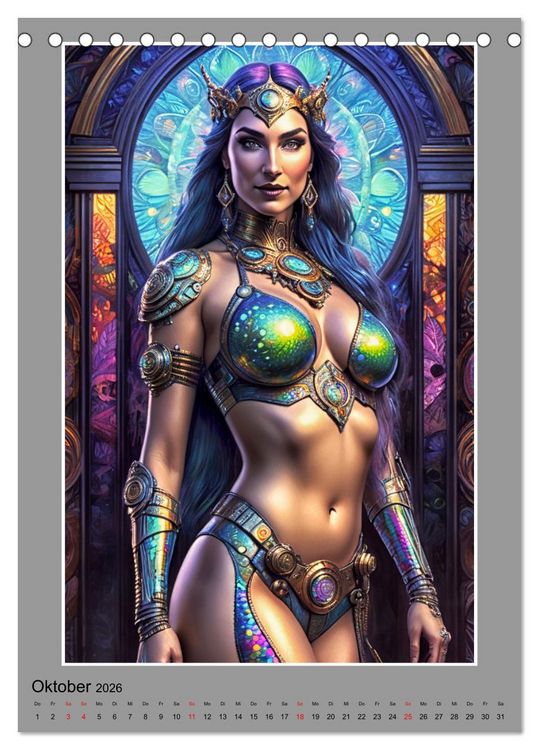 Produktbild: Elegante Cyborgs (Tischkalender 2026 DIN A5 hoch), CALVENDO Monatskalender