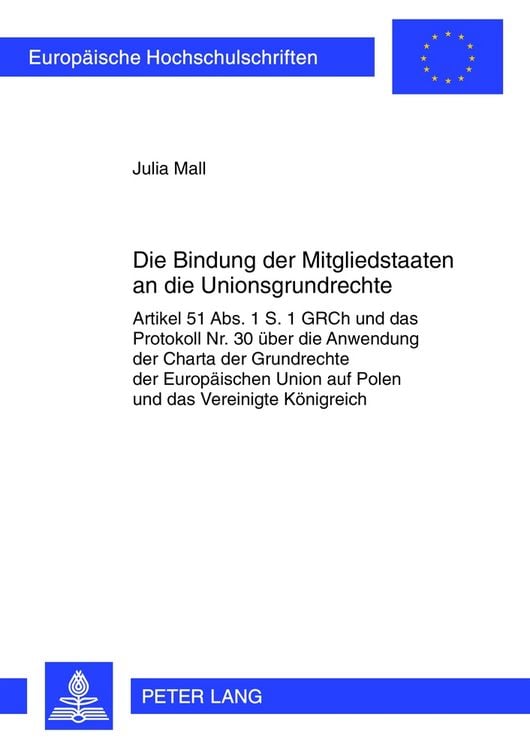 Produktbild: Die Bindung der Mitgliedstaaten an die Unionsgrundrechte