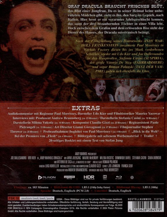 Produktbild: Andy Warhols Dracula - Mediabook - Cover C (4K Ultra HD + 2 Blu-rays)