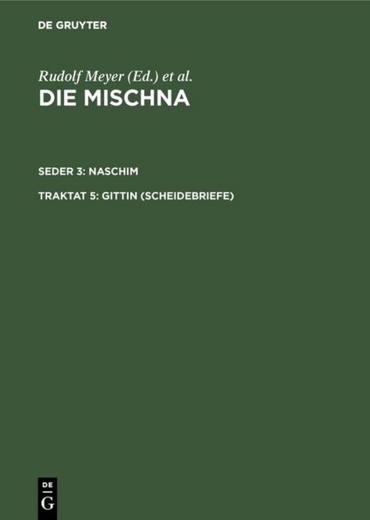Produktbild: Gittin (Scheidebriefe)