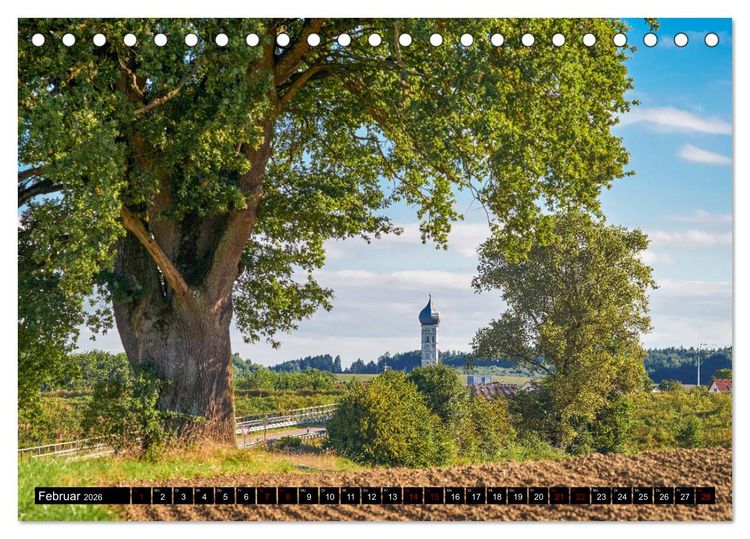Produktbild: Bayerische Landschaften - Ein Streifzug durch das Dachauer Land (Tischkalender 2026 DIN A5 quer), CALVENDO Monatskalender