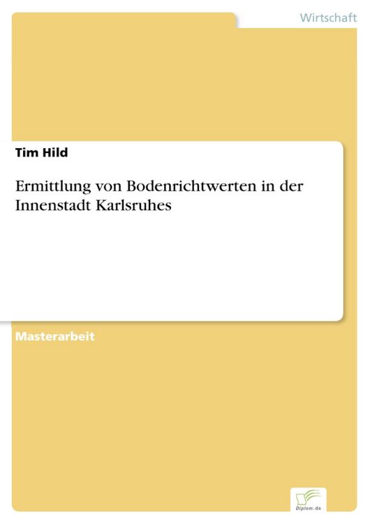Produktbild: Ermittlung von Bodenrichtwerten in der Innenstadt Karlsruhes