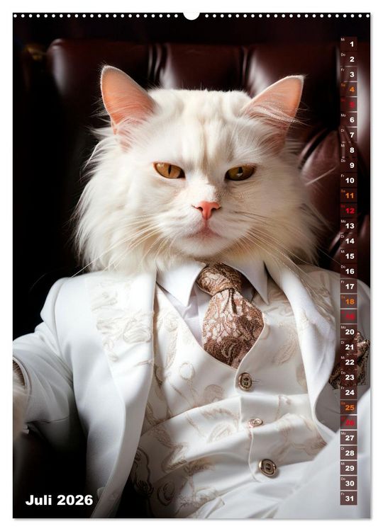 Produktbild: Stylische Katzen (hochwertiger Premium Wandkalender 2026 DIN A2 hoch), Kunstdruck in Hochglanz
