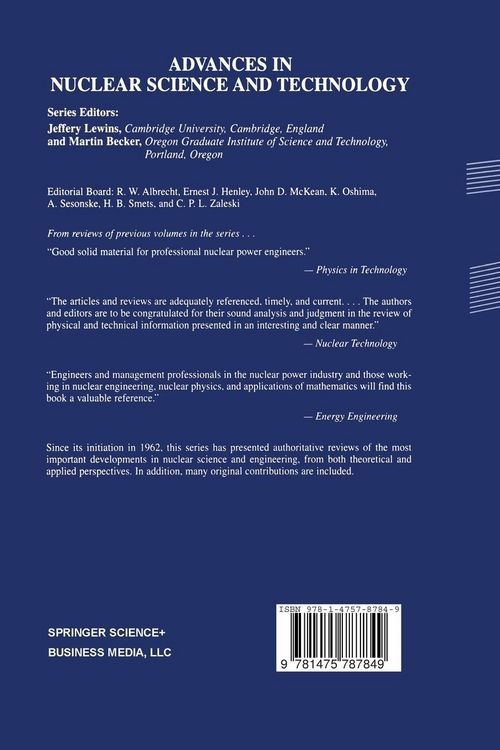 Produktbild: Advances in Nuclear Science and Technology