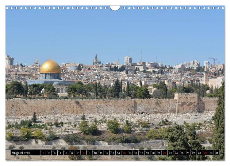 Produktbild: Jerusalem - die Goldene Stadt (Wandkalender 2026 DIN A3 quer), CALVENDO Monatskalender