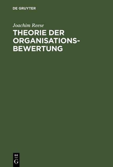 Produktbild: Theorie der Organisationsbewertung