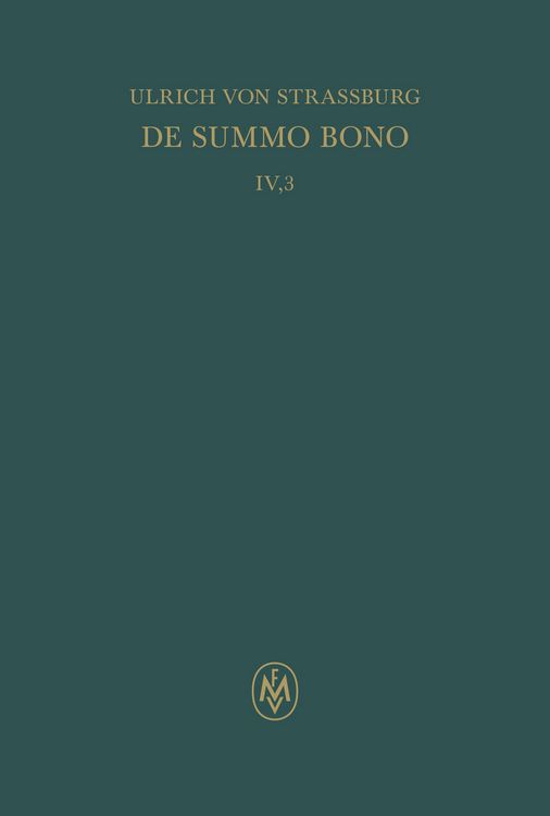 Produktbild: De summo bono. Liber IV, Tractatus 3