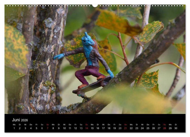 Produktbild: Micro Dino Skaters 2026 (Wandkalender 2026 DIN A2 quer), CALVENDO Monatskalender