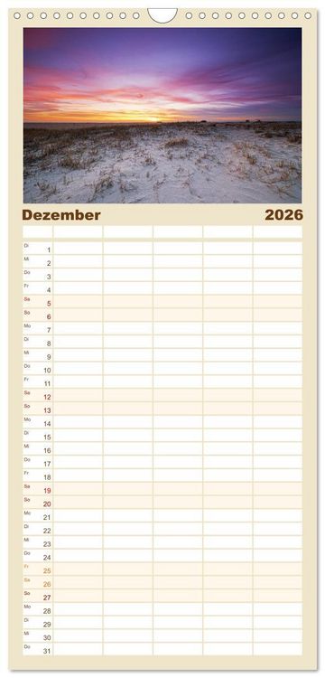 Produktbild: Familienplaner 2026 - St. Peter-Ording mit 5 Spalten (Wandkalender, 21 x 45 cm) CALVENDO