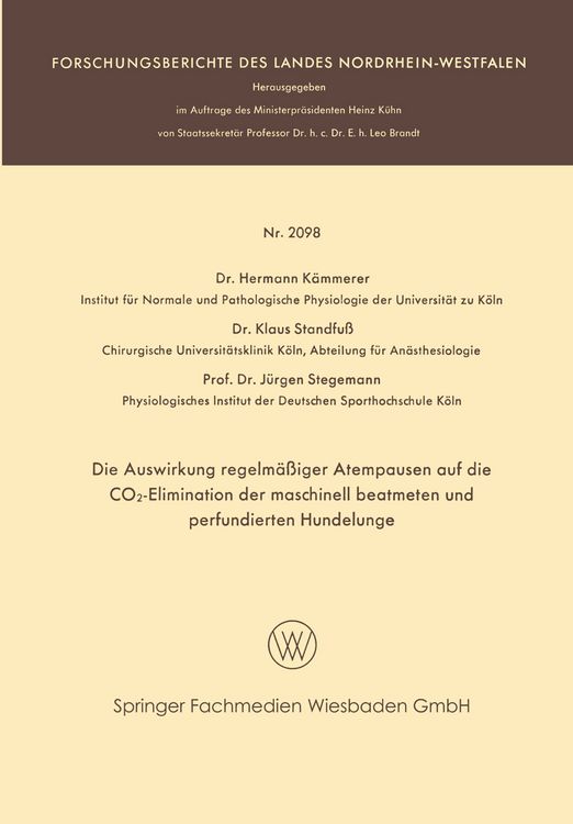 Produktbild: Die Auswirkung regelm&auml;&szlig;iger Atempausen auf die CO2-Elimination der maschinell beatmeten und perfundierten Hundelunge