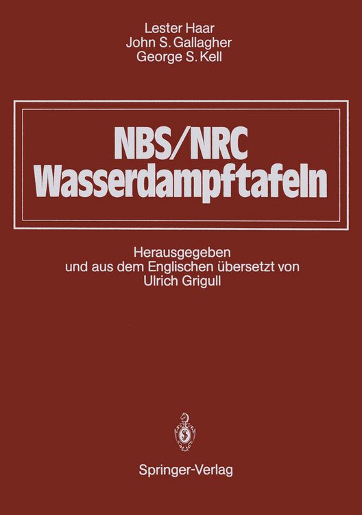 Produktbild: NBS/NRC Wasserdampftafeln