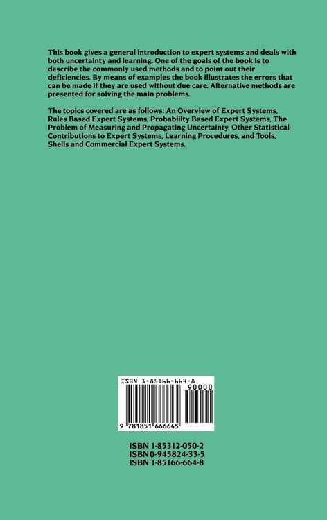 Produktbild: Expert Systems: Uncertainty and Learning