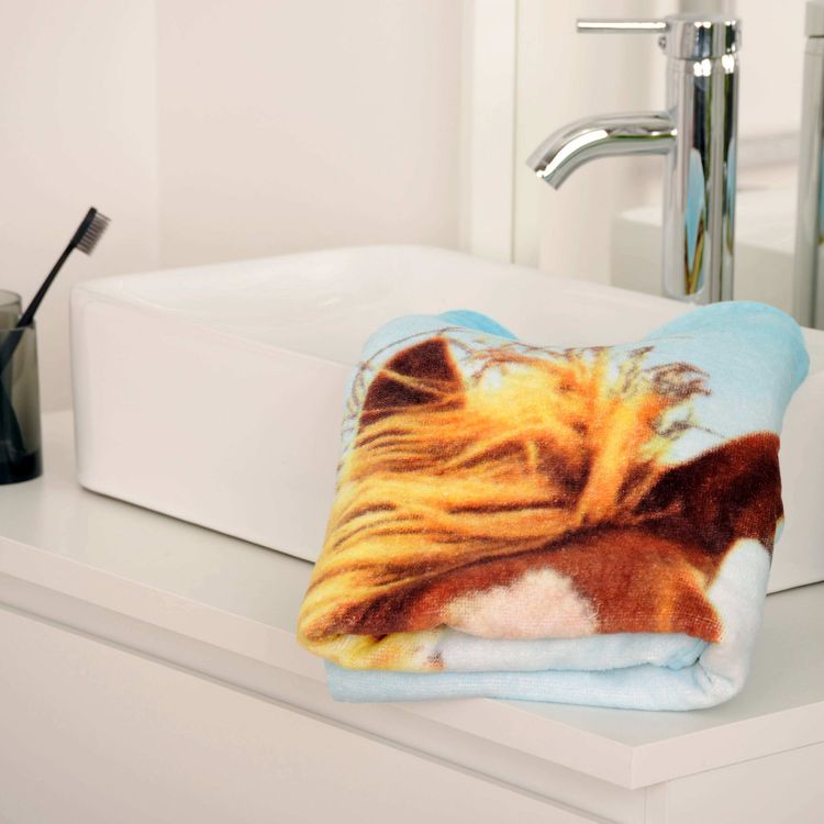 Produktbild: Young Collection 6124206516 - Pferd Velourstuch, 75x150 cm, 100% Baumwolle