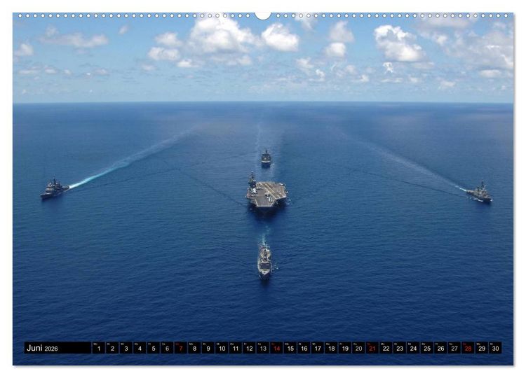 Produktbild: Kriegsschiffe der USA (hochwertiger Premium Wandkalender 2026 DIN A2 quer), Kunstdruck in Hochglanz